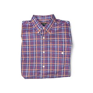 Orvis Blue and Red Plaid Button Down Shirt